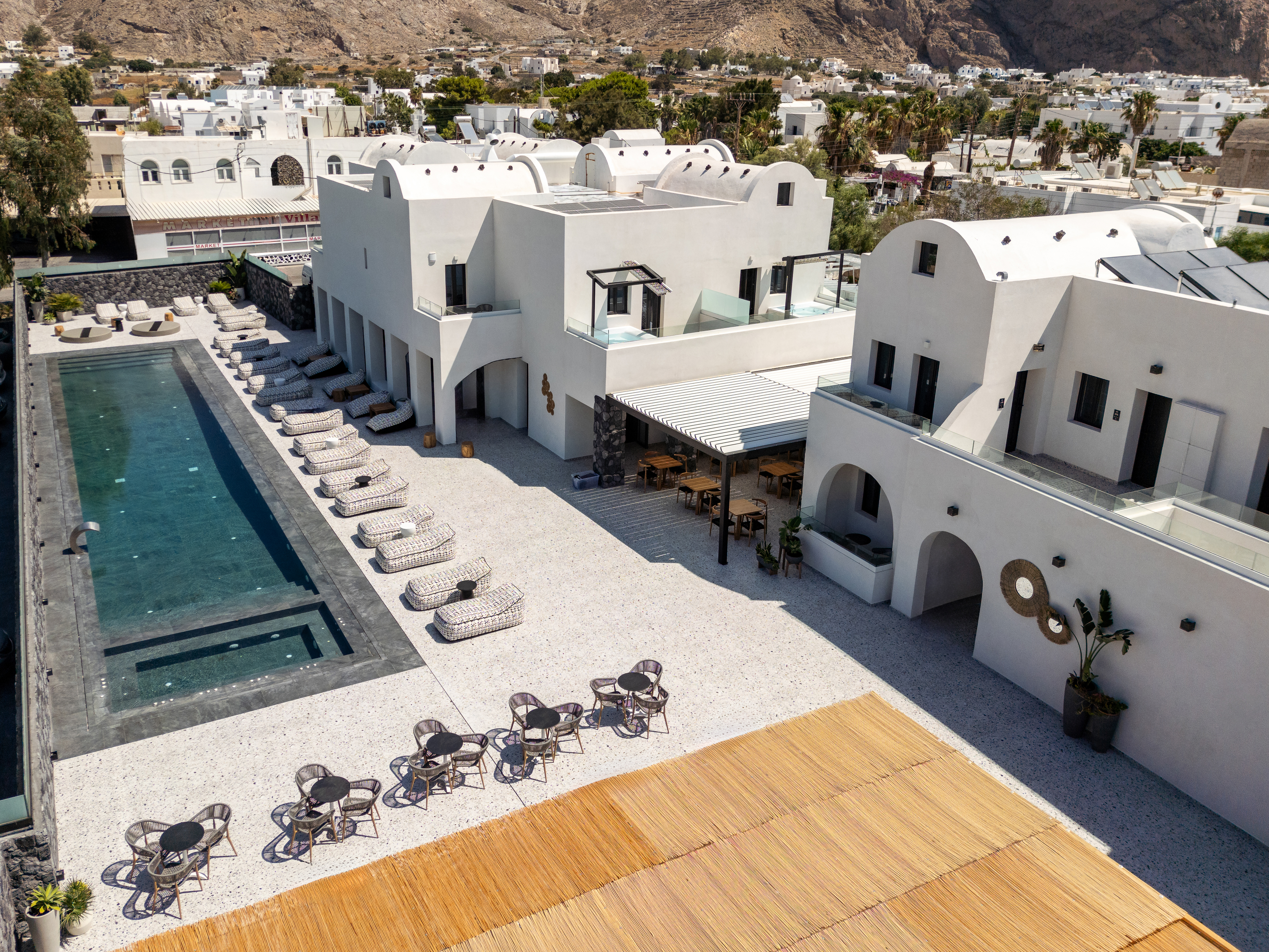 Holidays at Drossos Hotel in Perissa, Santorini